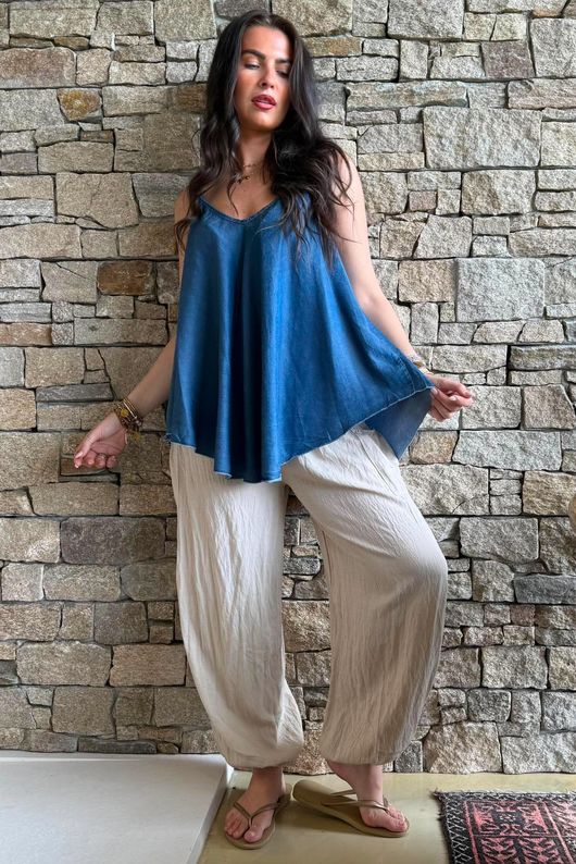 Essential Summer Chambray Super Swing Vest